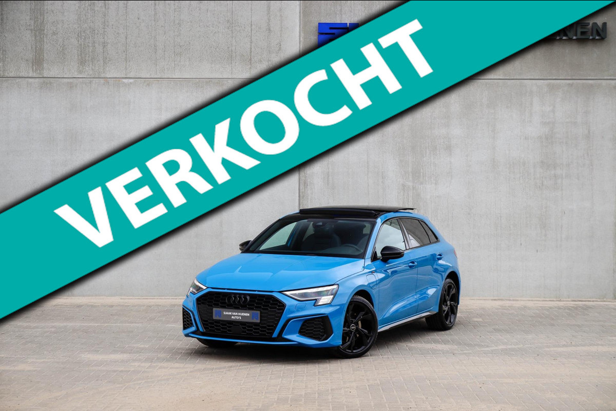 Audi A3 Sportback 40 TFSI e PHEV S Edition S-line 204pk S-Tronic! Panoramadak|Virtual Cockpit|Kuipstoelen|LED Matrix|Camera|Black