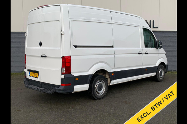 Volkswagen Crafter 2.0TDI L3H2 3p.Navigatie PDC-a+v Airco Cruise-Control Licht-Regensensor Dab+ Bluetooth Verwarmbare voorruit+ruitensproeiers Betonplex Lat-om-Lat Betimmering Schuifdeur 1e Eigenaar Euro 6 2.500KG trekvermogen