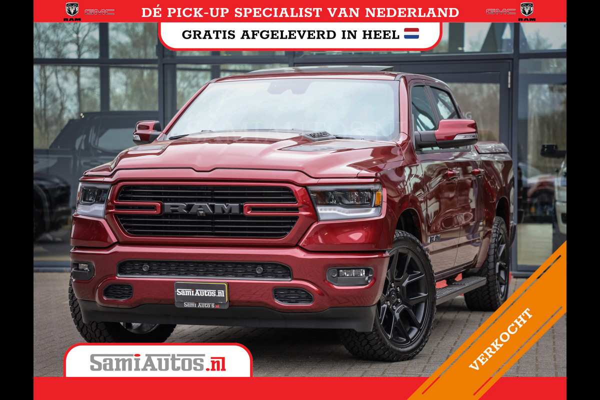 Dodge Ram 1500 SPORT | MARGE BTW VRIJ | MWK KLEP | ADAPTIVE CRUISE | 5.7 V8 HEMI 4X4 | PANORAMA DAK | 360 CAMERA RONDOM ZICHT | DUBBELE CABINE | 5 PERSOONS | LET OP! UNIEK BTW VRIJ MARGE ! Dodge Ram 1500 SPORT | MARGE BTW VRIJ | MWK KLEP | ADAPTIVE CRUISE | 5.7 V8 HEMI 4X4 | PANORAMA DAK | 360 CAMERA RONDOM ZICHT | DUBBELE CABINE | 5 PERSOONS | LET OP! UNIEK BTW VRIJ MARGE !
