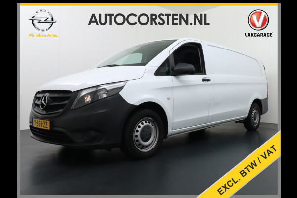 Mercedes-Benz Vito 2.2D 114CDI AUT-7 136PK XL Navi Camera Airco Cruise Control Bluetooth Licht-/regensensor 114CDI Extra Lang Betonplex Vloer Wandbetimmering Schuifdeur links Parkeer-assistent 1e Eigenaar Euro 6 2.000kg trekvermogen!