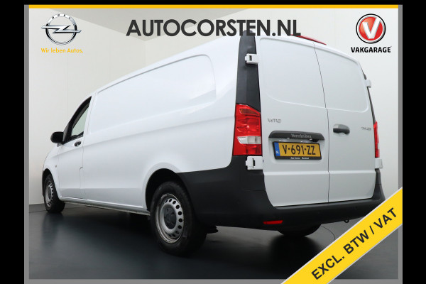 Mercedes-Benz Vito 2.2D 114CDI AUT-7 136PK XL Navi Camera Airco Cruise Control Bluetooth Licht-/regensensor 114CDI Extra Lang Betonplex Vloer Wandbetimmering Schuifdeur links Parkeer-assistent 1e Eigenaar Euro 6 2.000kg trekvermogen!