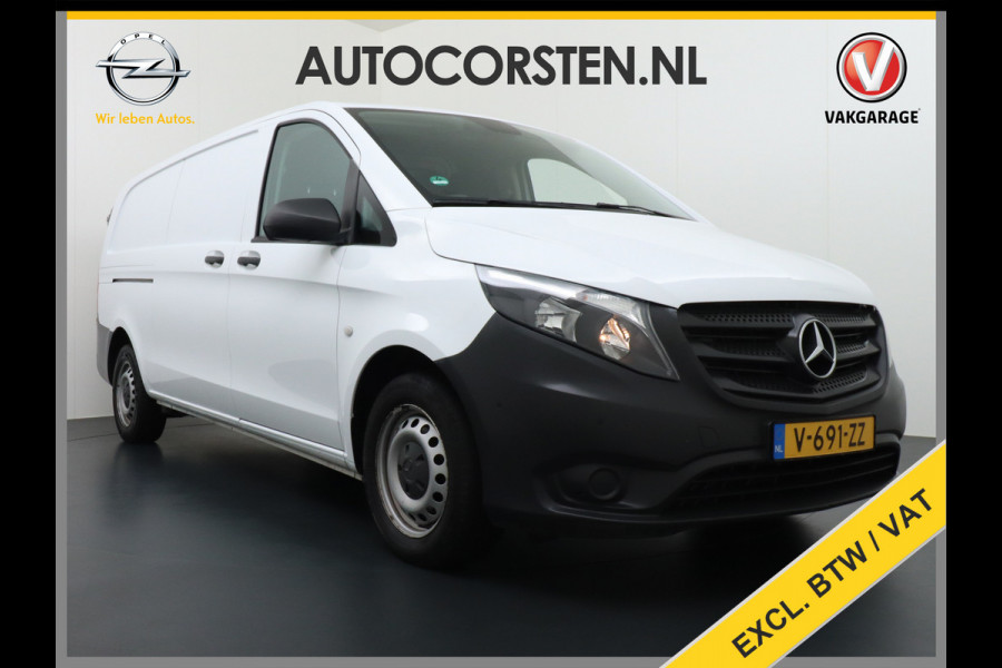 Mercedes-Benz Vito 2.2D 114CDI AUT-7 136PK XL Navi Camera Airco Cruise Control Bluetooth Licht-/regensensor 114CDI Extra Lang Betonplex Vloer Wandbetimmering Schuifdeur links Parkeer-assistent 1e Eigenaar Euro 6 2.000kg trekvermogen!