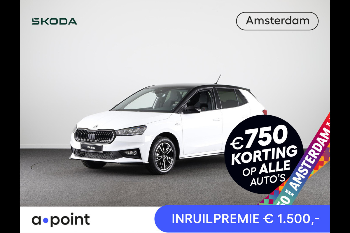 Škoda Fabia Monte Carlo 1.0 TSI 115 pk 7 versn. DSG | Adaptive Cruise Control | Dode hoek sensoren | Verwarmbare voorstoelen | Camera Škoda Fabia Monte Carlo 1.0 TSI 115 pk 7 versn. DSG | Adaptive Cruise Control | Dode hoek sensoren | Verwarmbare voorstoelen | Camera