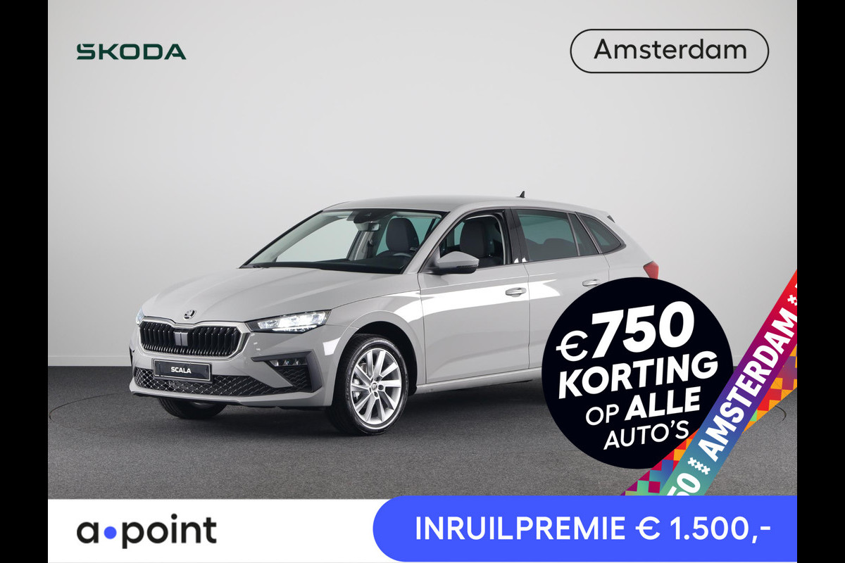 Škoda SCALA Selection 1.0 TSI 115 pk 6 versn. Hand | 17 inch | Apple Carplay | Climate Control | Cruise Control | Emotion pakket | Private lease deze auto al vanaf 590,- euro Škoda SCALA Selection 1.0 TSI 115 pk 6 versn. Hand | 17 inch | Apple Carplay | Climate Control | Cruise Control | Emotion pakket | Private lease deze auto al vanaf 590,- euro