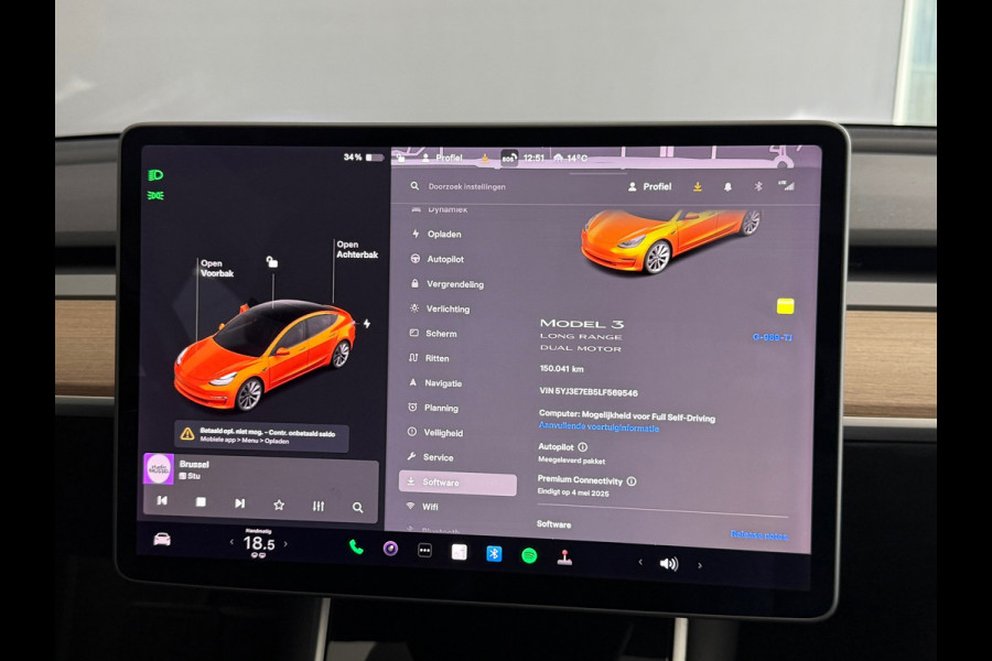 Tesla Model 3 Long Range AWD 75 kWh 89% SOH Dual Motor 19 inch Autopilot