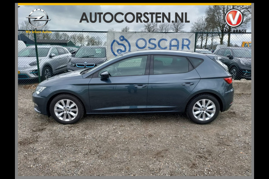 Seat Leon 1.0TSI 115PK 5drs Leder Navi Apple Carplay Android Auto Style Excellence Pdc Ecc Mirrorlink Lmv DAB+ Full Link Keyless Lane-assist Bordherkenning 1e Eigenaar EURO 6