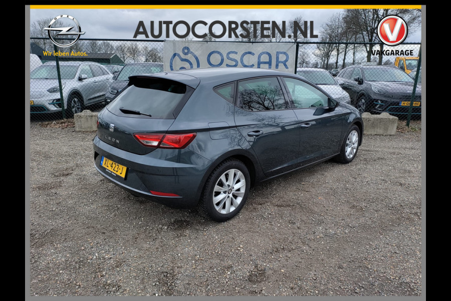 Seat Leon 1.0TSI 115PK 5drs Leder Navi Apple Carplay Android Auto Style Excellence Pdc Ecc Mirrorlink Lmv DAB+ Full Link Keyless Lane-assist Bordherkenning 1e Eigenaar EURO 6