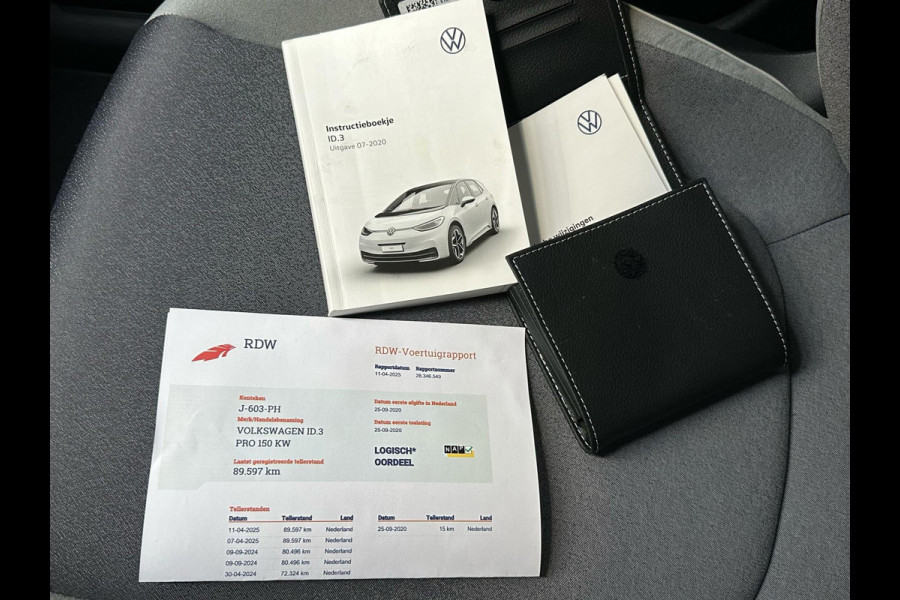 Volkswagen ID.3 First Plus 58 kWh, luxe uitvoering, eerste eigenaar, achteruitrijcamera, Nederlandse auto met nationale auto pas