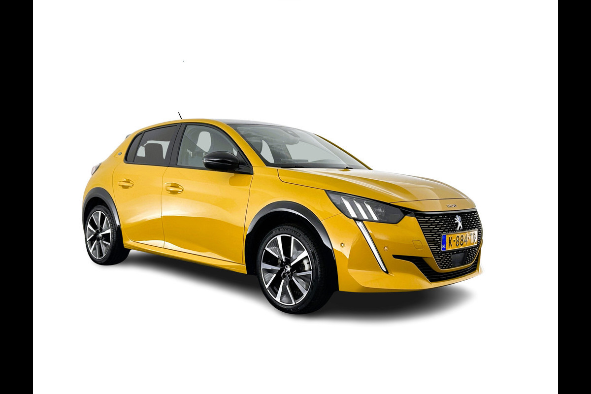 Peugeot e-208 EV GT Pack 50 kWh [ 3-Fase ] (INCL-BTW) *FULL-LED | DIGI-COCKPIT | BLIS | CAMERA | 1/2-LEATHER | HEATED-SEATS | NAVI-FULLMAP | LANE-ASSIST | KEYLESS | DAB | SPORT-SEATS | 17"ALU*
