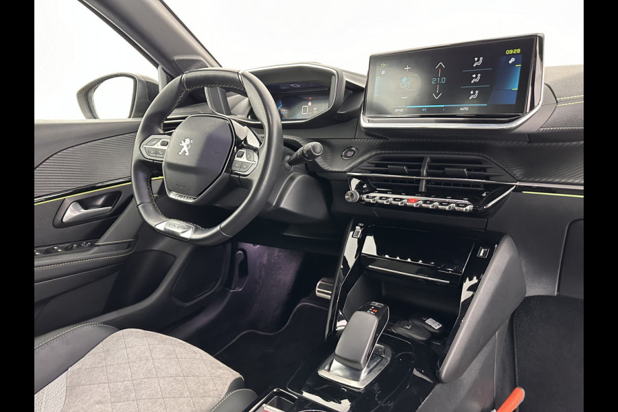 Peugeot e-208 EV GT Pack 50 kWh [ 3-Fase ] (INCL-BTW) *FULL-LED | DIGI-COCKPIT | BLIS | CAMERA | 1/2-LEATHER | HEATED-SEATS | NAVI-FULLMAP | LANE-ASSIST | KEYLESS | DAB | SPORT-SEATS | 17"ALU*
