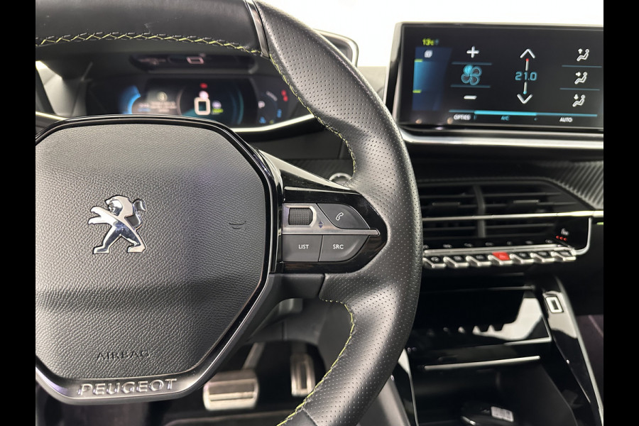 Peugeot e-208 EV GT Pack 50 kWh [ 3-Fase ] (INCL-BTW) *FULL-LED | DIGI-COCKPIT | BLIS | CAMERA | 1/2-LEATHER | HEATED-SEATS | NAVI-FULLMAP | LANE-ASSIST | KEYLESS | DAB | SPORT-SEATS | 17"ALU*
