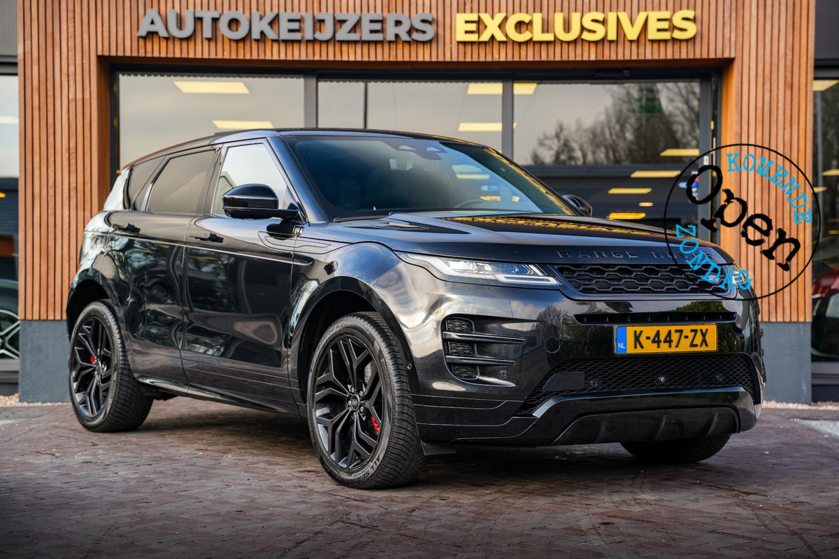 Land Rover Range Rover Evoque 1.5 P300e AWD Autobiography Schuifdak 360 Cam Meridian ACC Memory Stoelvent. Stuurverw. Land Rover Range Rover Evoque 1.5 P300e AWD Autobiography Schuifdak 360 Cam Meridian ACC Memory Stoelvent. Stuurverw.