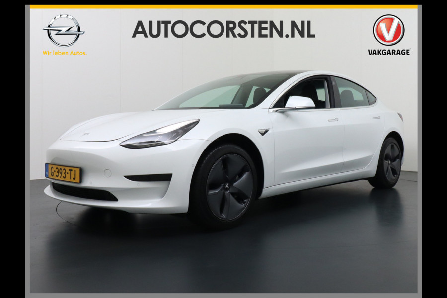 Tesla Model 3 RWD SR+ 60kWh 325PK FSD 3-Computer 18" AutoPilot Leder PanoDak Adaptive-Cruise Lmv Camera's Elektr.-Stuur+Stoelen+Spiegels+Geheu Navi LED Comfortstoelen ACC DAB Voorverwarmen interieur via App Keyless via Telefoonsleutel One-Pedal-Drive Origineel Nederlandse auto tot 11kw laden thuis! Garantie Accu tot 10-12-2027 max 160.000km 1.584kg licht!