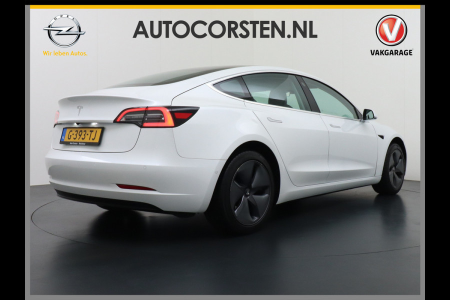 Tesla Model 3 RWD SR+ 60kWh 325PK FSD 3-Computer 18" AutoPilot Leder PanoDak Adaptive-Cruise Lmv Camera's Elektr.-Stuur+Stoelen+Spiegels+Geheu Navi LED Comfortstoelen ACC DAB Voorverwarmen interieur via App Keyless via Telefoonsleutel One-Pedal-Drive Origineel Nederlandse auto tot 11kw laden thuis! Garantie Accu tot 10-12-2027 max 160.000km 1.584kg licht!