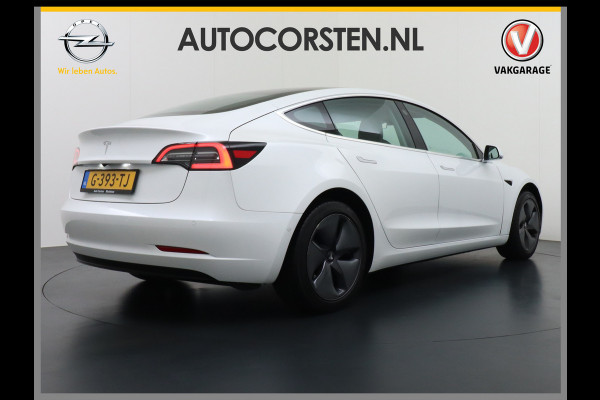 Tesla Model 3 RWD SR+ 60kWh 325PK FSD 3-Computer 18" AutoPilot Leder PanoDak Adaptive-Cruise Lmv Camera's Elektr.-Stuur+Stoelen+Spiegels+Geheu Navi LED Comfortstoelen ACC DAB Voorverwarmen interieur via App Keyless via Telefoonsleutel One-Pedal-Drive Origineel Nederlandse auto tot 11kw laden thuis! Garantie Accu tot 10-12-2027 max 160.000km 1.584kg licht!