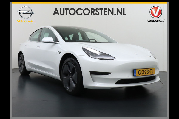 Tesla Model 3 RWD SR+ 60kWh 325PK FSD 3-Computer 18" AutoPilot Leder PanoDak Adaptive-Cruise Lmv Camera's Elektr.-Stuur+Stoelen+Spiegels+Geheu Navi LED Comfortstoelen ACC DAB Voorverwarmen interieur via App Keyless via Telefoonsleutel One-Pedal-Drive Origineel Nederlandse auto tot 11kw laden thuis! Garantie Accu tot 10-12-2027 max 160.000km 1.584kg licht!