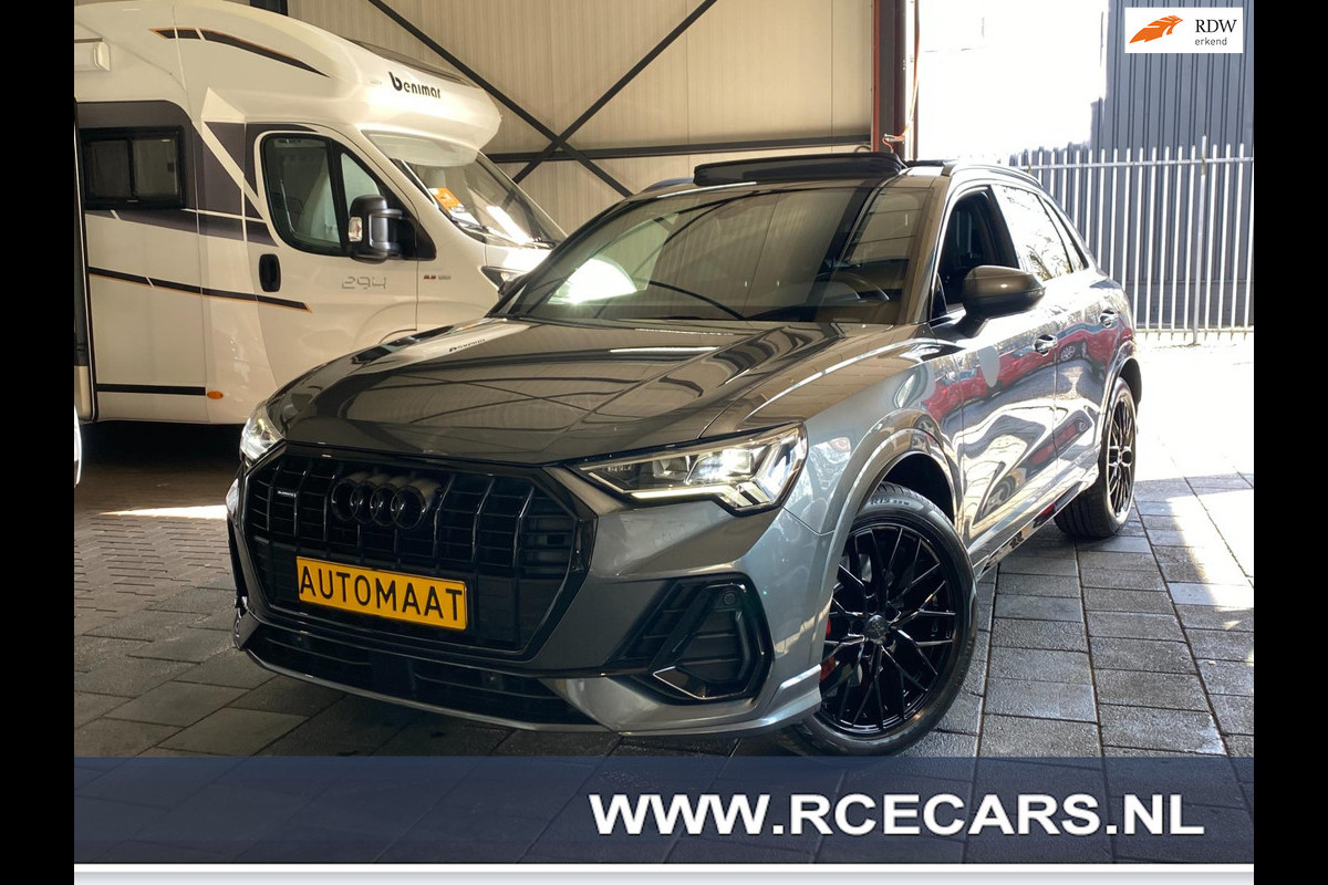 Audi Q3 40 TFSI quattro S Line edition S line Black optic Pano Electr-Trekhaak ACC Keyless go pakket Carplay Draadloos Audi Q3 40 TFSI quattro S Line edition S line Black optic Pano Electr-Trekhaak ACC Keyless go pakket Carplay Draadloos
