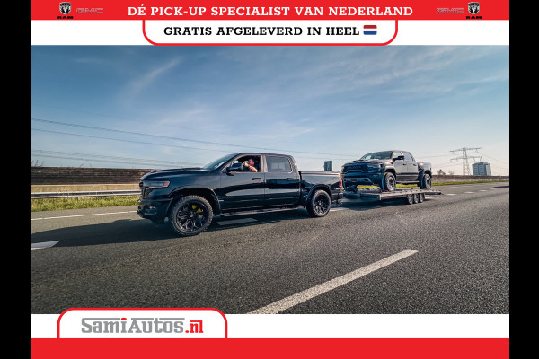 Dodge Ram 1500 LIMITED NIGHT HIGH OUTPUT H.O 540PK 706 Nm 2025 | XB9 | MASSAGE | BOM VOL | CREW CAB | DUBBELE CABINE | GRIJSKENTEKEN | DE MEEST LUXUEUZE en BEGEERDE Pick-up VOORRAAD NR 2356 - 0990