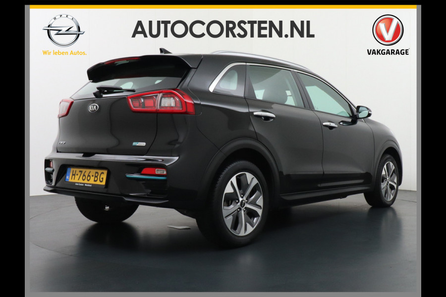 Kia e-Niro 64kWh 204PK Apple Carplay Android Auto Navi Ecc 1/2 Leder Camera Adaptieve Cruise Control Pdc Stoel Verwarming Keyless Led Stuur Verwarming Dodehoek assistent Regen-Lichtsensor Bluetooth Lmv 17" Krachtige en zuinige aandrijflijn met grote accu! €45.000 Nieuwprijs