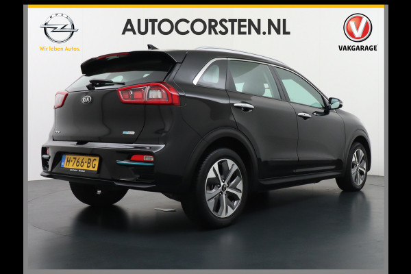 Kia e-Niro 64kWh 204PK Apple Carplay Android Auto Navi Ecc 1/2 Leder Camera Adaptieve Cruise Control Pdc Stoel Verwarming Keyless Led Stuur Verwarming Dodehoek assistent Regen-Lichtsensor Bluetooth Lmv 17" Krachtige en zuinige aandrijflijn met grote accu! €45.000 Nieuwprijs