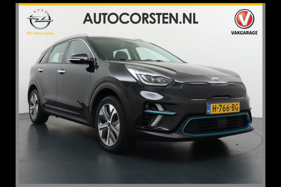 Kia e-Niro 64kWh 204PK Apple Carplay Android Auto Navi Ecc 1/2 Leder Camera Adaptieve Cruise Control Pdc Stoel Verwarming Keyless Led Stuur Verwarming Dodehoek assistent Regen-Lichtsensor Bluetooth Lmv 17" Krachtige en zuinige aandrijflijn met grote accu! €45.000 Nieuwprijs