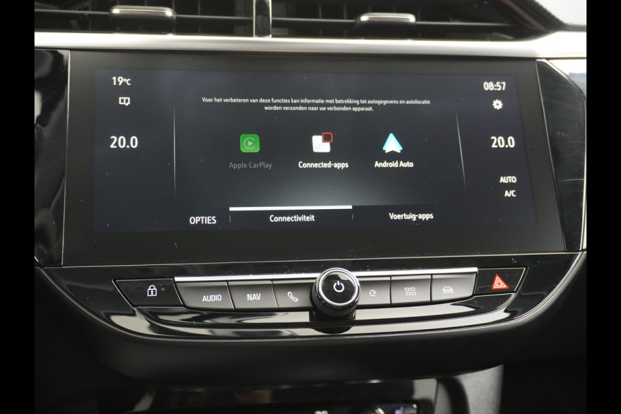 Opel CORSA-E Elegance 50kWh Two-Tone Apple Carplay Android Auto Navi Ecc Adap.Cruise Control 360° Camera Keyless Stoel-Stuurverwarming DAB Led Lmv 17" Verkeersbord detectie Rijstrooksensor Winter-Pakket Parkeer-Pakket Premium-Pakket 100% Dealeronderhouden Origineel Nederlandse Auto Nieuwprijs  €36.045,-