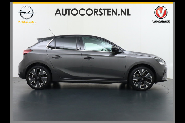 Opel CORSA-E Elegance 50kWh Two-Tone Apple Carplay Android Auto Navi Ecc Adap.Cruise Control 360° Camera Keyless Stoel-Stuurverwarming DAB Led Lmv 17" Verkeersbord detectie Rijstrooksensor Winter-Pakket Parkeer-Pakket Premium-Pakket 100% Dealeronderhouden Origineel Nederlandse Auto Nieuwprijs  €36.045,-