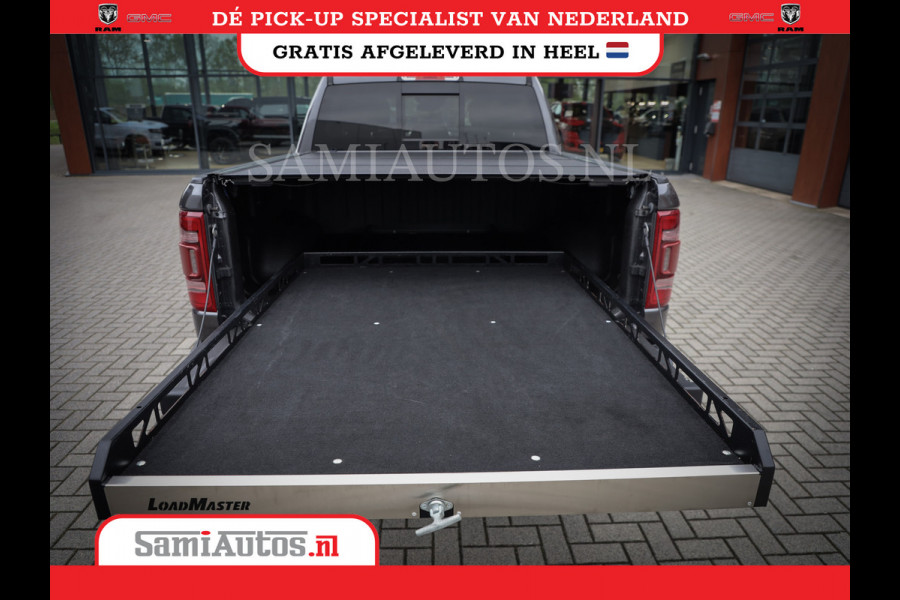 Dodge Ram 1500 SPORT | BOM VOL | 402PK HEMI 5,7 V8 | LUCHTVERING | BED SLIDE | PANO | ADAPTIVE CRUISE | 360 CAMERA | EN VEEL MEER | DUBBELE CABINE | 5 PERSOONS | LAGE KM STAND | GRANITE |