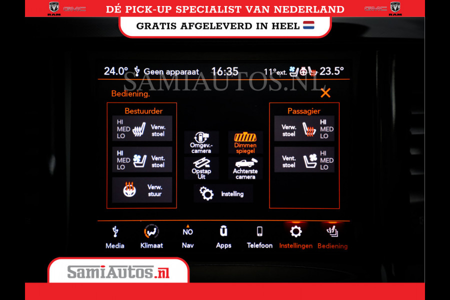 Dodge Ram 1500 SPORT | BOM VOL | 402PK HEMI 5,7 V8 | LUCHTVERING | BED SLIDE | PANO | ADAPTIVE CRUISE | 360 CAMERA | EN VEEL MEER | DUBBELE CABINE | 5 PERSOONS | LAGE KM STAND | GRANITE |