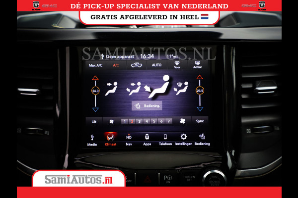 Dodge Ram 1500 SPORT | BOM VOL | 402PK HEMI 5,7 V8 | LUCHTVERING | BED SLIDE | PANO | ADAPTIVE CRUISE | 360 CAMERA | EN VEEL MEER | DUBBELE CABINE | 5 PERSOONS | LAGE KM STAND | GRANITE |