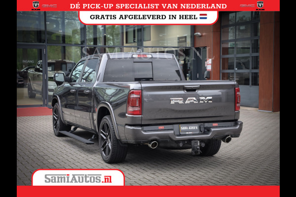 Dodge Ram 1500 SPORT | BOM VOL | 402PK HEMI 5,7 V8 | LUCHTVERING | BED SLIDE | PANO | ADAPTIVE CRUISE | 360 CAMERA | EN VEEL MEER | DUBBELE CABINE | 5 PERSOONS | LAGE KM STAND | GRANITE |