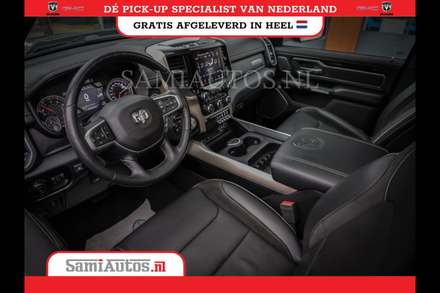 Dodge Ram 1500 SPORT | BOM VOL | 402PK HEMI 5,7 V8 | LUCHTVERING | BED SLIDE | PANO | ADAPTIVE CRUISE | 360 CAMERA | EN VEEL MEER | DUBBELE CABINE | 5 PERSOONS | LAGE KM STAND | GRANITE |