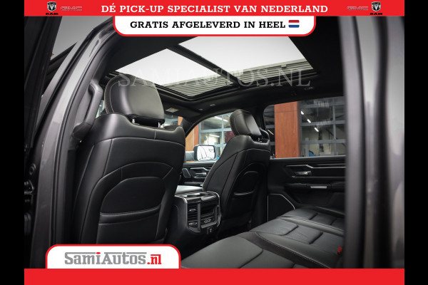 Dodge Ram 1500 SPORT | BOM VOL | 402PK HEMI 5,7 V8 | LUCHTVERING | BED SLIDE | PANO | ADAPTIVE CRUISE | 360 CAMERA | EN VEEL MEER | DUBBELE CABINE | 5 PERSOONS | LAGE KM STAND | GRANITE |