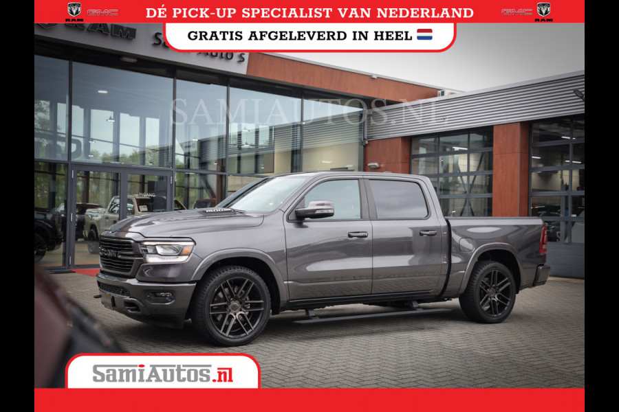 Dodge Ram 1500 SPORT | BOM VOL | 402PK HEMI 5,7 V8 | LUCHTVERING | BED SLIDE | PANO | ADAPTIVE CRUISE | 360 CAMERA | EN VEEL MEER | DUBBELE CABINE | 5 PERSOONS | LAGE KM STAND | GRANITE |