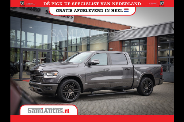 Dodge Ram 1500 SPORT | BOM VOL | 402PK HEMI 5,7 V8 | LUCHTVERING | BED SLIDE | PANO | ADAPTIVE CRUISE | 360 CAMERA | EN VEEL MEER | DUBBELE CABINE | 5 PERSOONS | LAGE KM STAND | GRANITE |