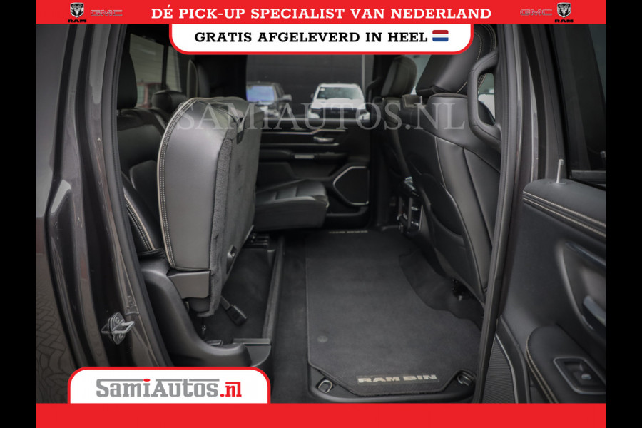 Dodge Ram 1500 SPORT | BOM VOL | 402PK HEMI 5,7 V8 | LUCHTVERING | BED SLIDE | PANO | ADAPTIVE CRUISE | 360 CAMERA | EN VEEL MEER | DUBBELE CABINE | 5 PERSOONS | LAGE KM STAND | GRANITE |