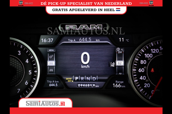 Dodge Ram 1500 SPORT | BOM VOL | 402PK HEMI 5,7 V8 | LUCHTVERING | BED SLIDE | PANO | ADAPTIVE CRUISE | 360 CAMERA | EN VEEL MEER | DUBBELE CABINE | 5 PERSOONS | LAGE KM STAND | GRANITE |
