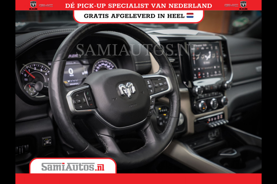 Dodge Ram 1500 SPORT | BOM VOL | 402PK HEMI 5,7 V8 | LUCHTVERING | BED SLIDE | PANO | ADAPTIVE CRUISE | 360 CAMERA | EN VEEL MEER | DUBBELE CABINE | 5 PERSOONS | LAGE KM STAND | GRANITE |