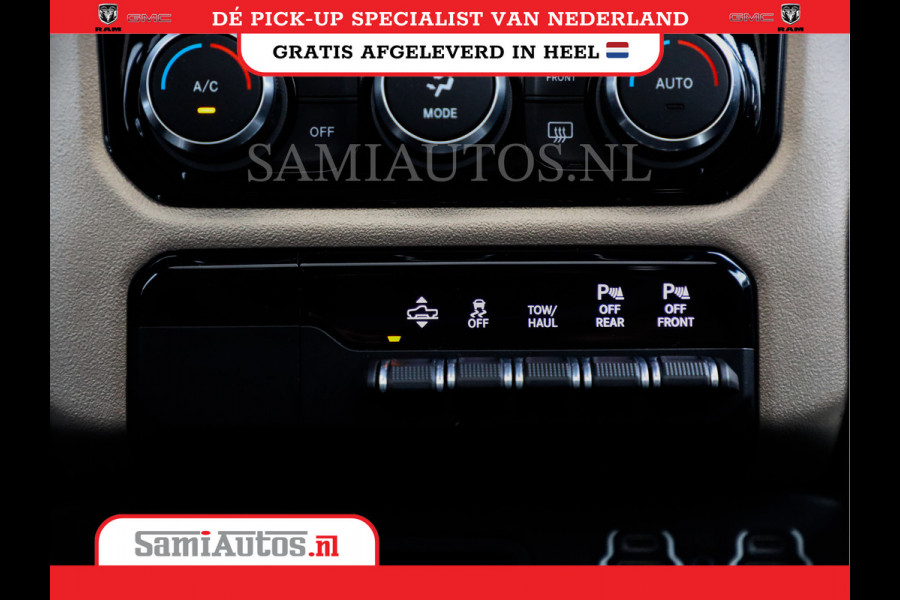 Dodge Ram 1500 SPORT | BOM VOL | 402PK HEMI 5,7 V8 | LUCHTVERING | BED SLIDE | PANO | ADAPTIVE CRUISE | 360 CAMERA | EN VEEL MEER | DUBBELE CABINE | 5 PERSOONS | LAGE KM STAND | GRANITE |