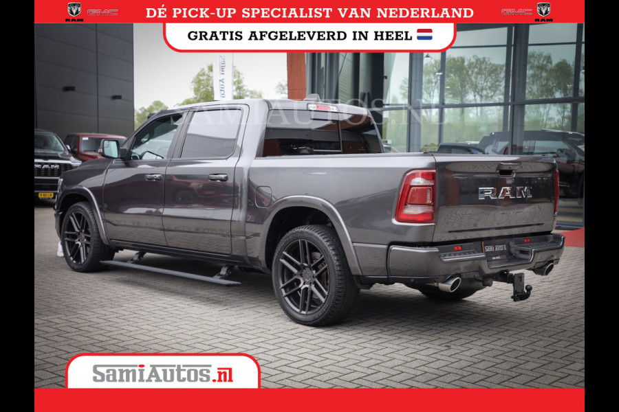 Dodge Ram 1500 SPORT | BOM VOL | 402PK HEMI 5,7 V8 | LUCHTVERING | BED SLIDE | PANO | ADAPTIVE CRUISE | 360 CAMERA | EN VEEL MEER | DUBBELE CABINE | 5 PERSOONS | LAGE KM STAND | GRANITE |