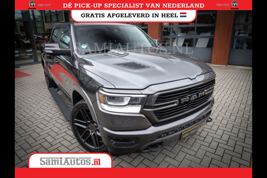 Dodge Ram 1500 SPORT | BOM VOL | 402PK HEMI 5,7 V8 | LUCHTVERING | BED SLIDE | PANO | ADAPTIVE CRUISE | 360 CAMERA | EN VEEL MEER | DUBBELE CABINE | 5 PERSOONS | LAGE KM STAND | GRANITE |