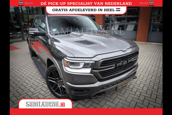 Dodge Ram 1500 SPORT | BOM VOL | 402PK HEMI 5,7 V8 | LUCHTVERING | BED SLIDE | PANO | ADAPTIVE CRUISE | 360 CAMERA | EN VEEL MEER | DUBBELE CABINE | 5 PERSOONS | LAGE KM STAND | GRANITE |