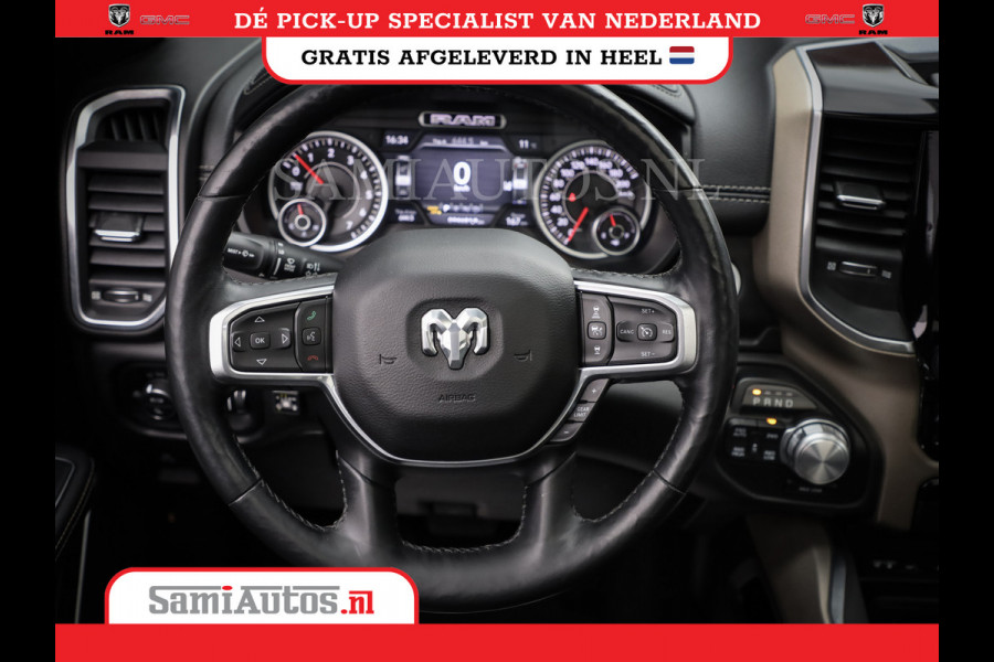 Dodge Ram 1500 SPORT | BOM VOL | 402PK HEMI 5,7 V8 | LUCHTVERING | BED SLIDE | PANO | ADAPTIVE CRUISE | 360 CAMERA | EN VEEL MEER | DUBBELE CABINE | 5 PERSOONS | LAGE KM STAND | GRANITE |