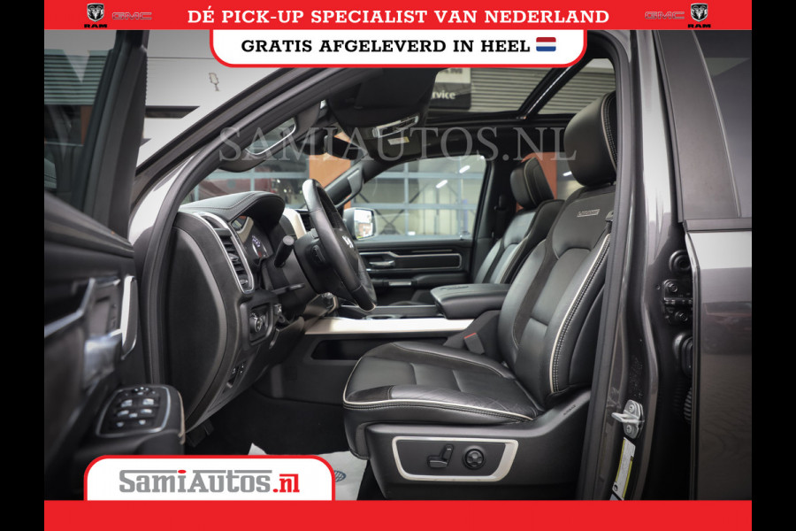 Dodge Ram 1500 SPORT | BOM VOL | 402PK HEMI 5,7 V8 | LUCHTVERING | BED SLIDE | PANO | ADAPTIVE CRUISE | 360 CAMERA | EN VEEL MEER | DUBBELE CABINE | 5 PERSOONS | LAGE KM STAND | GRANITE |
