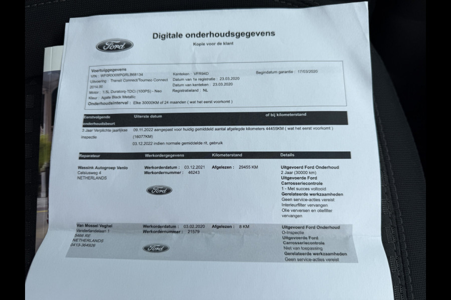 Ford Transit Connect 1.5 EcoBlue 100PK EURO6 L1 Trend Cruise Control/navi/achteruirijcamera