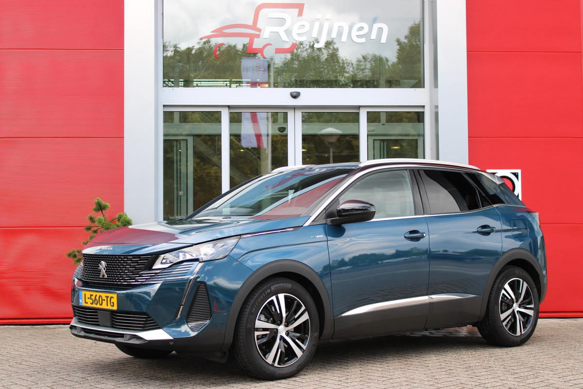 Peugeot 3008 1.6 HYBRID 225PK AUTOMAAT GT | AFNEEMBARE TREKHAAK | NAVIGATIE | ACHTERUITRIJ CAMERA | ELEKTRISCH BEDIENBARE BESTUURDERSSTOEL | MASSAGE FUNCTIE | ELEKTRISCH BEDIENBARE KLEP | APPLE CARPLAY/ANDROID AUTO | FULL LED KOPLAMPEN | STOEL VERWARMING |