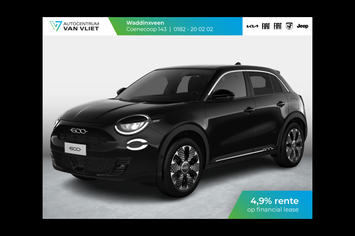 Fiat 600 1.2 Hybrid La Prima | Leder | Stoelmassage | Trekhaak | Camera| Carplay | Adapt. Cruise | Winter Pack Fiat 600 1.2 Hybrid La Prima | Leder | Stoelmassage | Trekhaak | Camera| Carplay | Adapt. Cruise | Winter Pack