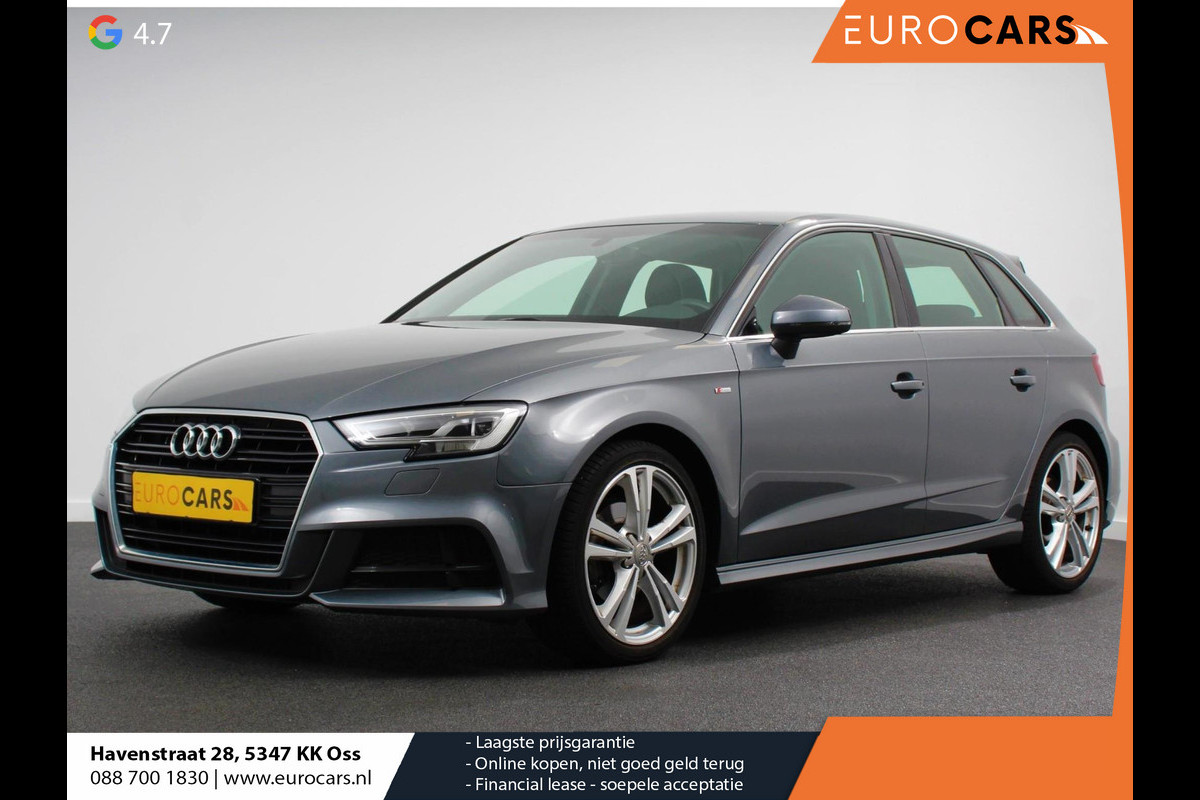 Audi A3 Sportback 35 TFSI 150pk Automaat S-Line Sport Climate Control Parkeer sensoren Full Led Stoelverwarming Lichtmetalen Velgen Audi A3 Sportback 35 TFSI 150pk Automaat S-Line Sport Climate Control Parkeer sensoren Full Led Stoelverwarming Lichtmetalen Velgen