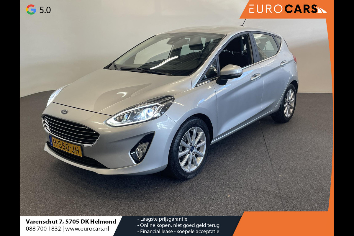 Ford Fiesta 1.0 EcoBoost Titanium Navigatie Apple Carplay/Android Auto Parkeersensoren achter Cruise Control Lichtmetalen velgen Climate Control Ford Fiesta 1.0 EcoBoost Titanium Navigatie Apple Carplay/Android Auto Parkeersensoren achter Cruise Control Lichtmetalen velgen Climate Control