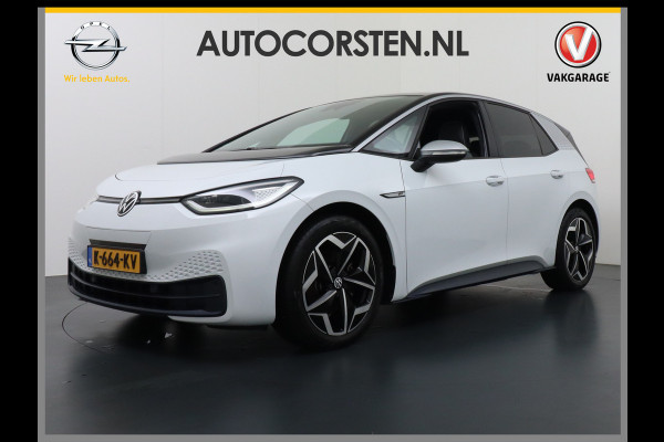 Volkswagen ID.3 58kWh 204PK First Plus Navi-Pro 19" Camera Apple Carplay Android Auto Matrix-LED Stoel-Stuurverwarming Adapt.Cruise Control Pdc  Lmv Bluetooth Draadloze telefoonlader Regensensor Rijstrooksensor Verkeersbord detectie €44.000,- Nieuw! Grootste accu (garantie t/m 30-12-2028)
